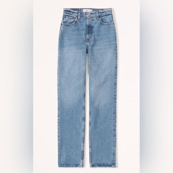 Abercrombie 90s Straight Ultra High Rise Curve Love Jeans 29/8 Long LOOK NEW!! - Picture 1 of 9
